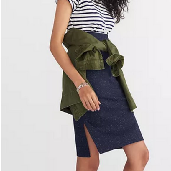 Madewell Column Side-Slit Skirt in Speckle - small - Picture 1 of 4